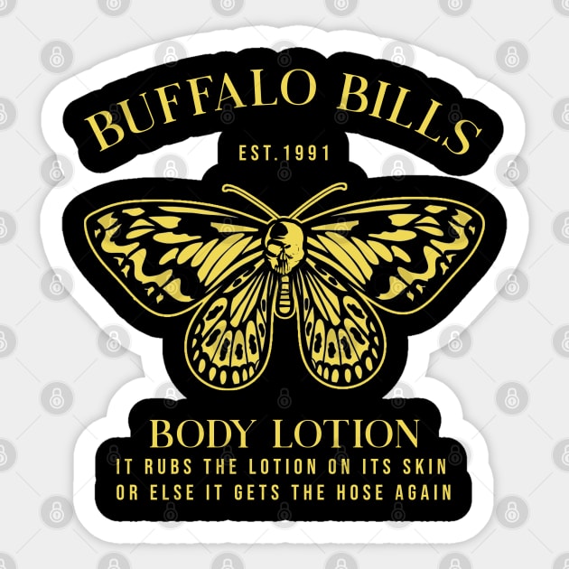 Buffalo Bill's Body Lotion Yellow Vintage Sticker by onyxicca liar